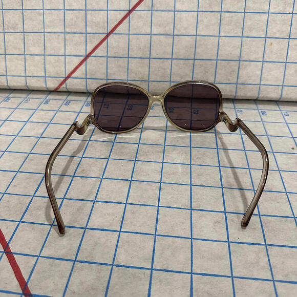 Vintage Oversized Sunglasses Frames Swan Arm Women’s Pink Acetate Purple Tint - Picture 2 of 8